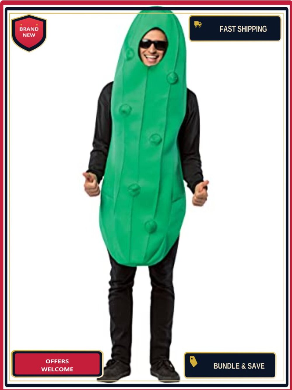 Adult Pickle Costume Foam Tunic One Size Fits Most